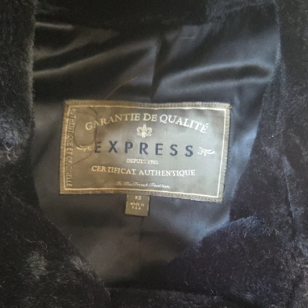 Express Elegant Black Faux Fur Jacket